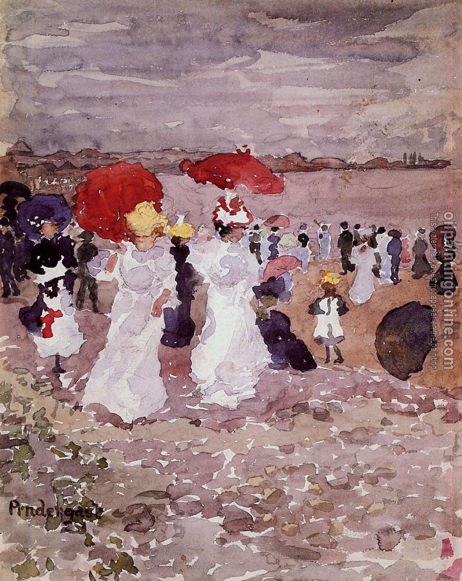 Prendergast, Maurice Brazil - Ladies with Parasols